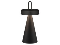 Just Light akkumulátoros LED-es asztali lámpa Alwa fekete 28,9 cm x 12,8 átmérő