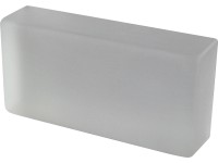 Fuchs Crystal Collection üvegtégla szatinált 20 cm x 10 cm x 5 cm fehér