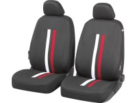 Autós üléshuzat fekete-fehér-piros 8 darabos