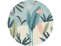 Komar nemszőtt fotótapéta Dot Pale Leaves öntapadó átmérő 125 cm