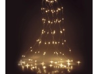 Kaskade ezüst vezetékes fényfüzér 80 db melegfehér LED-del