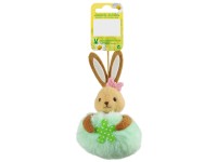 Nyúl húsvéti felakasztható dísz plüssel 12 cm x 6 cm menta