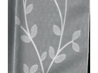 Fényáteresztő voile sherly levélmintás ezüst 295 cm magas méteráru