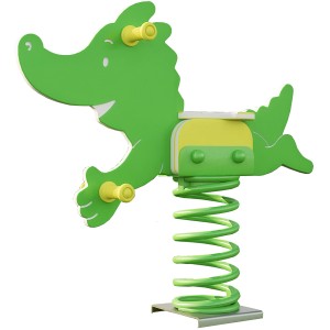 Weka Tabaluga rugós játék, zöld sárkány design, fogantyúkkal és acélrugóval.