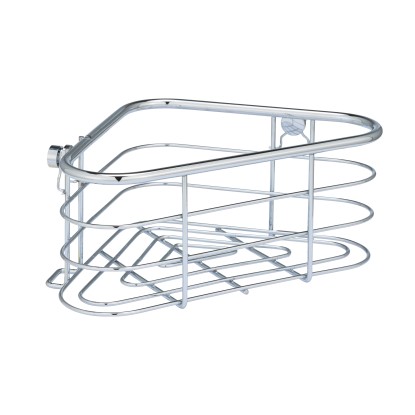 Wenko Trestina sarokpolc 25 cm x 10,5 cm x 16,5 cm nemesacél fényes ezüst