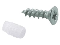 Hettich kivetőpánt-rögzítőcsavar 3,5 x 13 mm 5 x 9 mm-es szétnyíló dübellel Hettich kivetőpánt-rögzítőcsavar 3,5 x 13 mm 5 x 9 mm-es szétnyíló dübellel