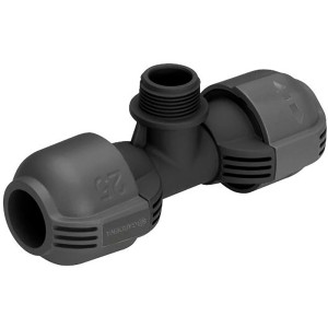Gardena T-idom 25 mm x 19 mm sprinkler rendszerekhez, Quick&Easy csatlakozás.
