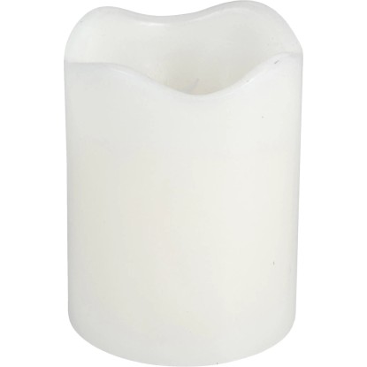 LED-es gyertya beépített időzítővel lobogó fényű fehér 9 cm x 7 cm x 7 cm