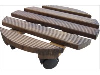 Gurulós virágtartó sötétbarna kerek átmérő: 30 cm