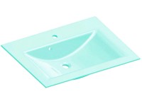 Fackelmann üveg mosdókagyló mentazöld