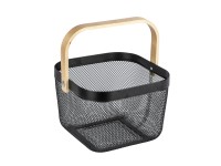 WENKO Bambusa fürdőszobai kosár acél matt WENKO Bambusa fürdőszobai kosár acél matt