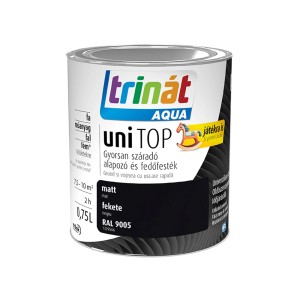 Fekete, matt Trinat Aqua Uni Top színes lakk.