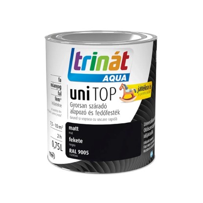 Trinát aqua unitop matt zománcfesték fekete 0,75 l