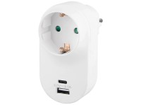 OBI csatlakozóaljzat-adapter 2 db USB-porttal fehér OBI csatlakozóaljzat-adapter 2 db USB-porttal fehér