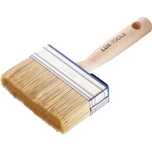 LUX 120x30mm-es diszperziós festőecset fa nyéllel és szintetikus sörtékkel.