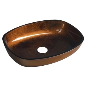 Sapho BEAUTY KVAORE üvegmosdó 54 cm x 39,5 cm réz