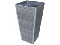 Monaco WPC oszlopos kaspó 27 cm x 27 cm x 44 cm antracit Monaco WPC oszlopos kaspó 27 cm x 27 cm x 44 cm antracit