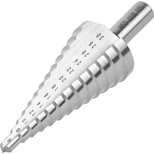 LUX Lépcsős fúró, 6-30 mm, univerzális fúró HSS acélból, precíz furatokhoz fémben, fában és műanyagban.
