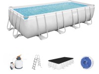 Bestway acélkeretes medencekészlet 122 cm x 274 cm x 549 cm négyszögletes