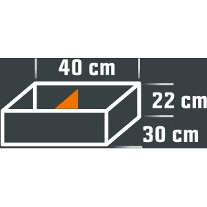 Eurobox rendszer elválasztó, fehér, 35,7x16cm, tárolódobozok felosztásához.