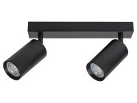 Rábalux Solo beltéri mennyezeti spot lámpa fekete GU10 2x MAX25W IP20