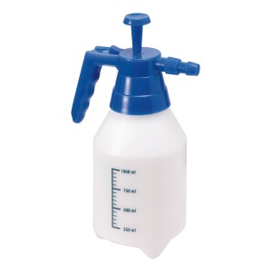 LUX Kézi nyomáspermetező Classic, 1,5 l, kék fogantyúval és fehér tartállyal.