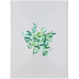Fehér műanyag képkeret 60x80 cm eukaliptusz mintával.