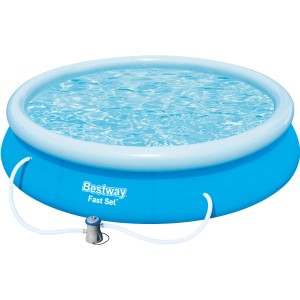 Bestway Fast Set medence, Ø 366 cm, kék, szűrőszivattyúval. Pancsolómedence kertbe és szabadidőre.