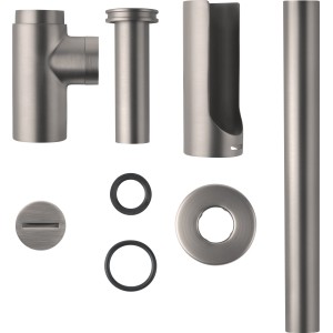 baliv Palackszifon DS-3470 Gun Metal mosdókagylókhoz, különálló alkatrészek