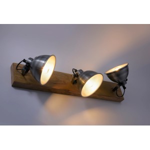 Just Light Samia fali és mennyezeti lámpa, 3 izzós, vas, vintage megjelenés.