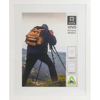 Fotókeret műanyag Vivo fehér XL 40 cm x 50 cm