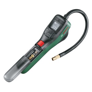 Bosch EasyPump akkus légpumpa kijelzővel és tartozékokkal.