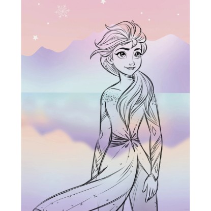 Komar Disney Frozen Pastell Lights falikép 40 cm x 50 cm lila