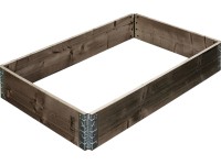 Magaságyásrendszer lucfenyő szürke festett 120 cm x 80 cm x 19,5 cm