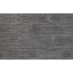 Stegu Antalya 2 Gipsz Szürke burkolat, kő hatású beltéri falakhoz, 13x38,5 cm.