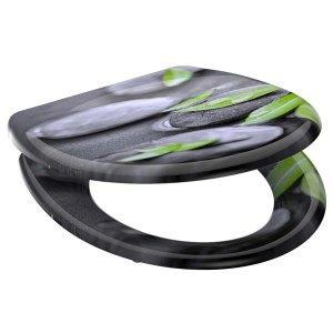 Schütte Stone WC ülőke SoftClose mechanizmussal és kő mintával, Duroplast ülőke.