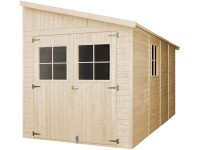 Timbela M340A falhoz építhető fa kerti ház oldalfallal padló nélkül Timbela M340A falhoz építhető fa kerti ház oldalfallal padló nélkül