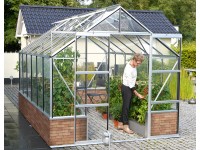 Cassandra 9900 melegház 3 mm-es egyrétegű biztonsági üveggel fényes alumínium