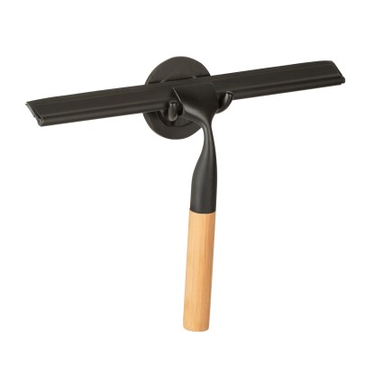 WENKO Bambusa Turbo-Loc® fürdőszobai lehúzó bambusz rozsdamentes acél