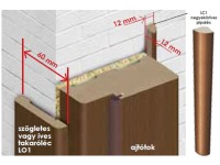 Beltéri ajtó takaróléc szett negyedkör fehér 1,2 cm x 1,8 cm x 222 cm Beltéri ajtó takaróléc szett negyedkör fehér 1,2 cm x 1,8 cm x 222 cm