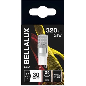 Bellalux G9 LED izzó, 2,6 W, meleg fehér, 320 lumen, energiahatékonysági osztály E.