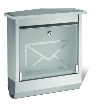 Postaláda újságtartóval rozsdamentes acél