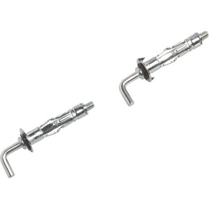 Két LUX fém üreges falidübel sarokhorog csavarral, 4x32 mm, gipszkartonhoz és forgácslaphoz.