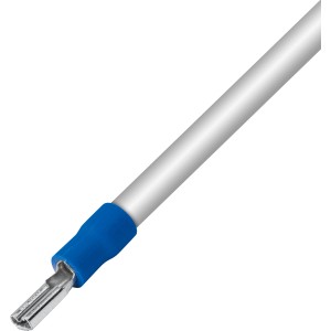 Kék lapos csatlakozóhüvely (Ø 2,5 mm) kábelcsatlakozásokhoz, 30 darabos készlet.