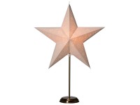 Konstsmide csillag asztali lámpa 71 cm fehér mintás