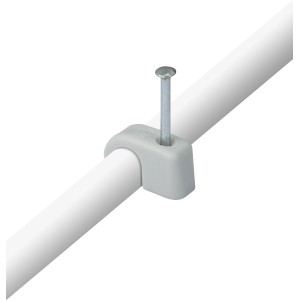 Szürke expressz bilincs szeggel csövek rögzítéséhez (7-11mm).