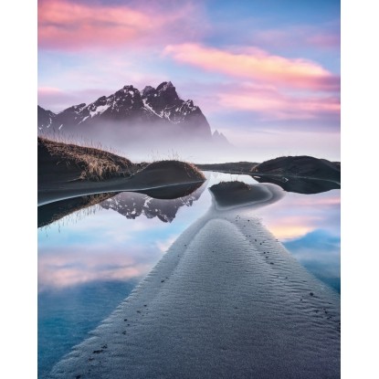 Komar vlies fotótapéta Glowing Vestrahorn 200 cm x 250 cm