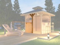 Pultfal elemkészlet Gartenoase 651 pavilonhoz 3. méret