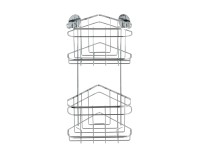 Wenko Turbo-Loc sarokpolc, 2 szint, rozsdamentes acél, fényes