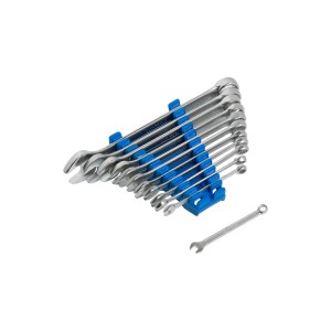 LUX kombinált villáskulcs készlet, 12 részes (6-19 mm) kék tartóban.